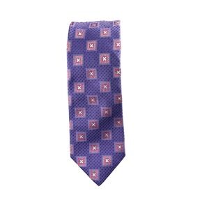 Samuelsohn Necktie - Purple, Floral, Made‎ in Italy, Men's Business / Casual